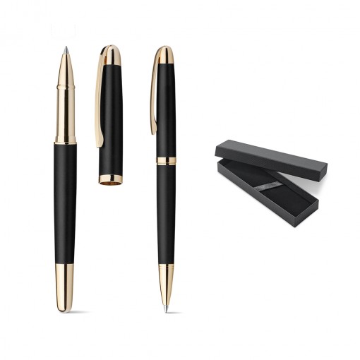 Conjunto De Caneta Esferográfica E Caneta Roller Com Logo Conjunto De Caneta Esferográfica E Caneta Roller Com Logo