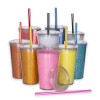 Copo De Acrílico 550Ml Com Canudo Personalizado Copo De Acrílico 550Ml Com Canudo Personalizado
