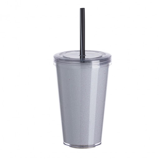 Copo De Acrílico 550Ml Com Canudo Personalizado Copo De Acrílico 550Ml Com Canudo Personalizado