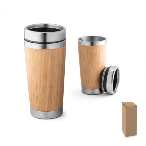 Copo De Viagem Em Bambu E Inox Personalizado Copo De Viagem Em Bambu E Inox Personalizado