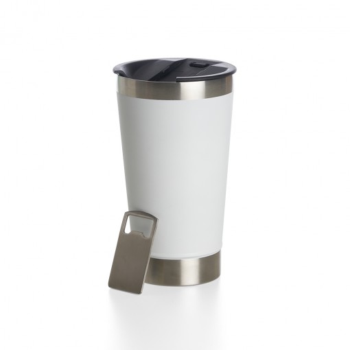 Copo térmico 500Ml com abridor personalizado Copo térmico 500Ml com abridor personalizado