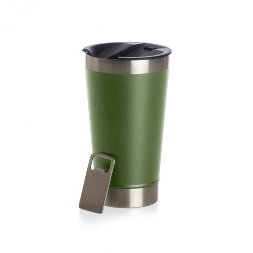 Copo térmico 500Ml com abridor personalizado Copo térmico 500Ml com abridor personalizado