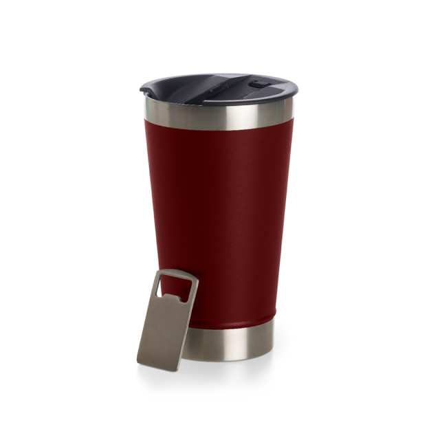 Copo térmico 500Ml com abridor personalizado
