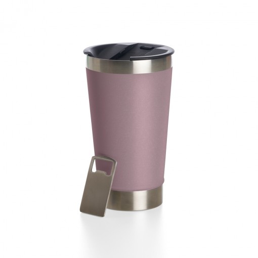 Copo térmico 500Ml com abridor personalizado Copo térmico 500Ml com abridor personalizado