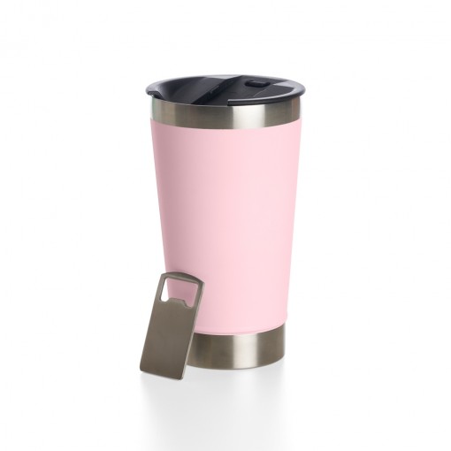 Copo térmico 500Ml com abridor personalizado Copo térmico 500Ml com abridor personalizado