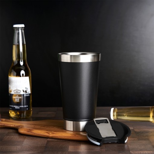 Copo térmico 500Ml com abridor personalizado Copo térmico 500Ml com abridor personalizado