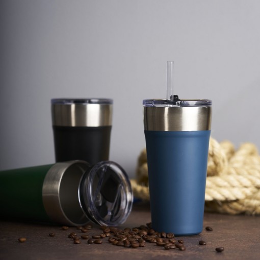 Copo Térmico Com Canudo 500Ml Personalizado Copo Térmico Com Canudo 500Ml Personalizado