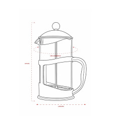 Cafeteira prensa francesa 1L personalizada