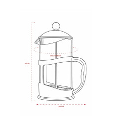 Cafeteira prensa francesa 1L personalizada