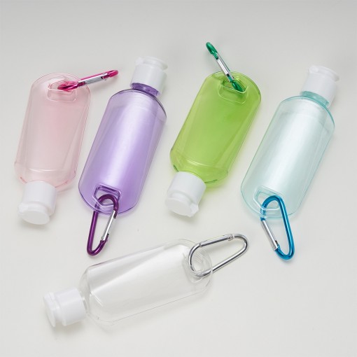Frasco Plástico 55Ml Com Mosquetão Personalizado Frasco Plástico 55Ml Com Mosquetão Personalizado