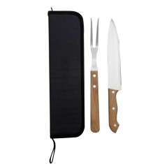 Kit churrasco 2pçs + estojo personalizado