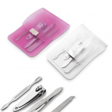 Kit manicure transparente 4 pçs personalizado