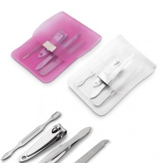Kit manicure transparente 4 pçs personalizado