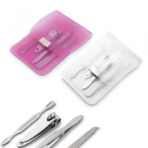 Kit manicure transparente 4 pçs personalizado Kit manicure transparente 4 pçs personalizado