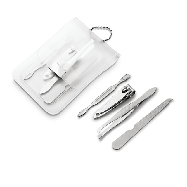 Kit manicure transparente 4 pçs personalizado