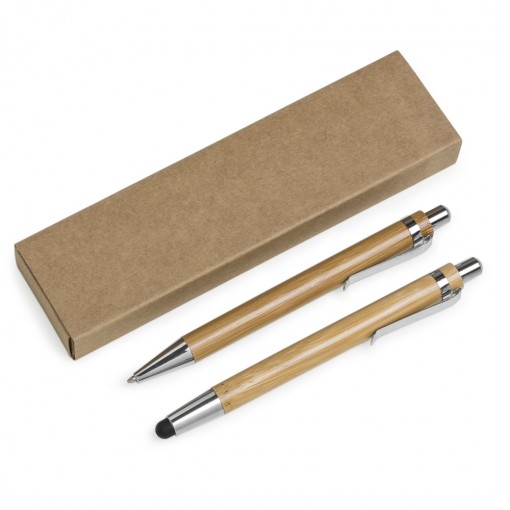 Kit Ecológico Caneta E Lapiseira Bambu Promocional Kit Ecológico Caneta E Lapiseira Bambu Promocional