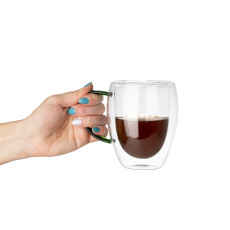 Caneca de vidro borossilicato 350ml personalizada