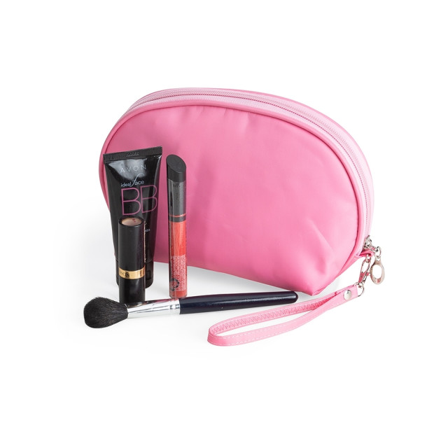 Necessaire meia lua em nylon personalizada