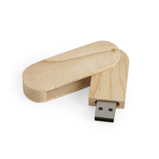 Pen Drive De Madeira Giratório 4Gb Promocional Pen Drive De Madeira Giratório 4Gb Promocional