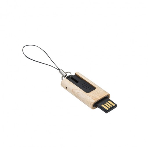 Pen Drive Retrátil Madeira 4Gb Personalizado Pen Drive Retrátil Madeira 4Gb Personalizado