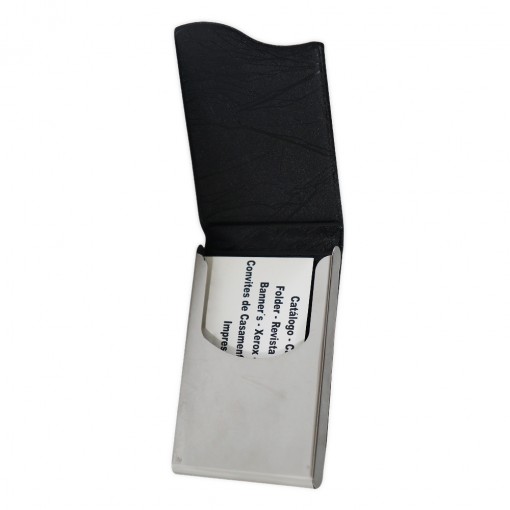 Porta Cartão Couro Sintético Personalizado Porta Cartão Couro Sintético Personalizado