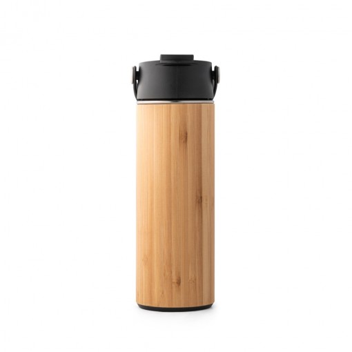 Squeeze 440Ml Em Bambu E Inox Personalizado Squeeze 440Ml Em Bambu E Inox Personalizado