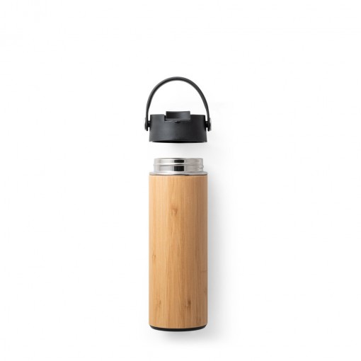 Squeeze 440Ml Em Bambu E Inox Personalizado Squeeze 440Ml Em Bambu E Inox Personalizado