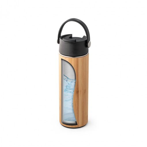 Squeeze 440Ml Em Bambu E Inox Personalizado Squeeze 440Ml Em Bambu E Inox Personalizado