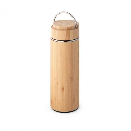 Squeeze 440Ml Em Bambu E Inox Promocional Squeeze 440Ml Em Bambu E Inox Promocional