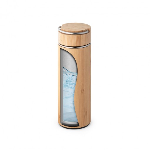 Squeeze 440Ml Em Bambu E Inox Promocional Squeeze 440Ml Em Bambu E Inox Promocional