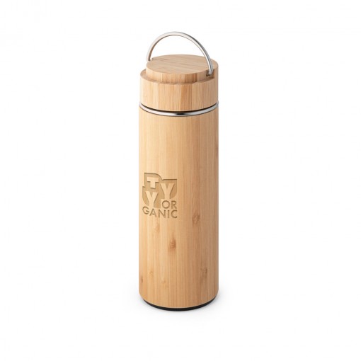 Squeeze 440Ml Em Bambu E Inox Promocional Squeeze 440Ml Em Bambu E Inox Promocional